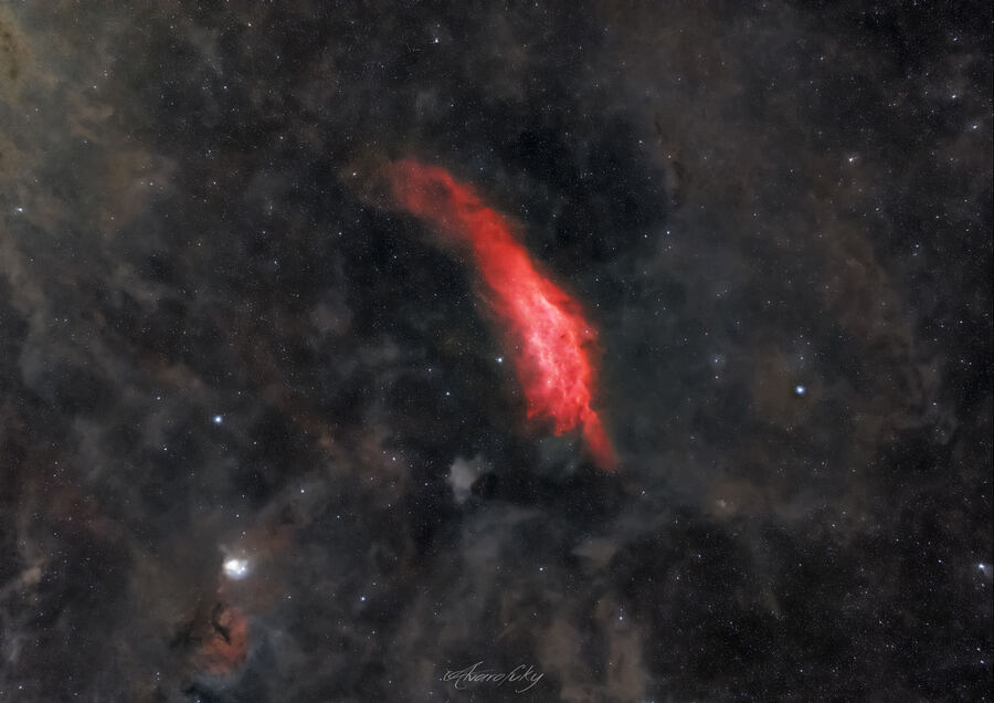 Nebulosa California (NGC 1499), astrofotografía de Álvaro Huerta