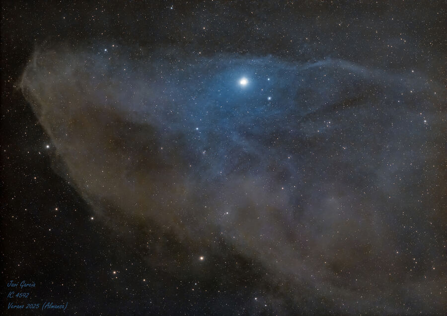 Cabeza de caballo azul (IC 4592), astrofotografía de Javier García