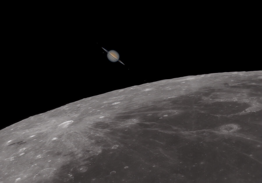 Ocultación de Saturno, astrofotografía de Luis Miguel Azorín